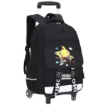 mochila pikachu ruedas negra