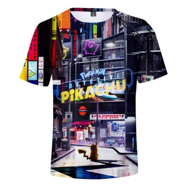 camiseta detective pikachu ciudad