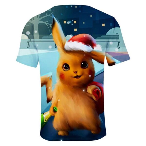 camiseta de pikachu navidad