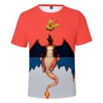 camiseta pikachu y charizard