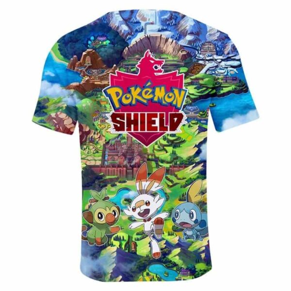 camiseta pokemon escudo starters