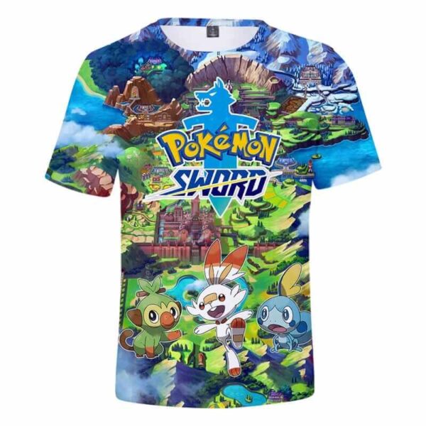 camiseta pokemon espada starters