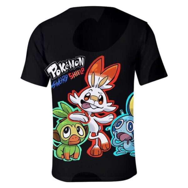camiseta de pokemon espada y escudo starters