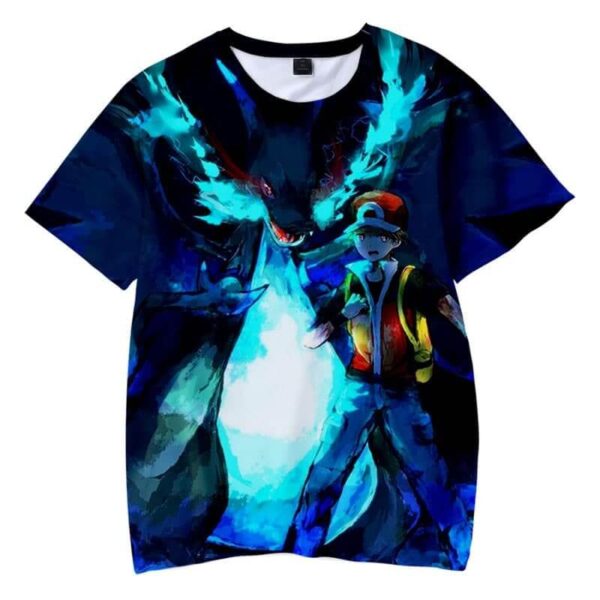 camiseta pokemon red y charizard x