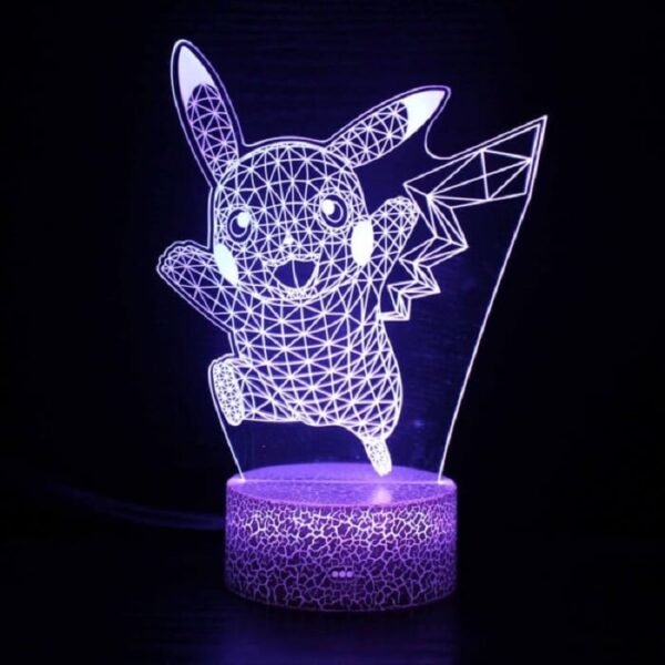 lampara pikachu geométrico